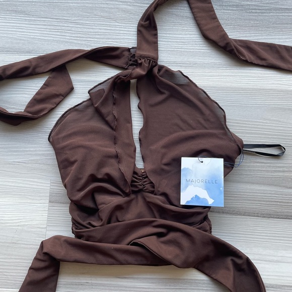 Majorelle Brown Wrap Top - Picture 4 of 4